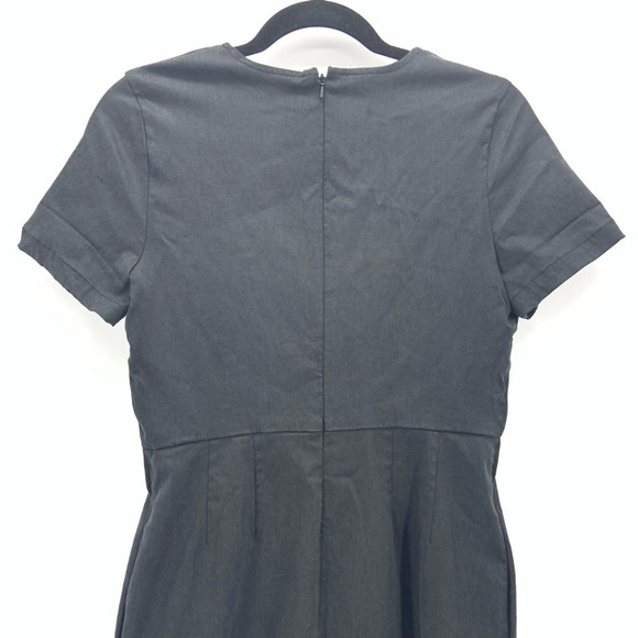 Vetta Sheath Mini Dress Black Size S Minimalist Capsule Career Preppy City Retro - Picture 6 of 11
